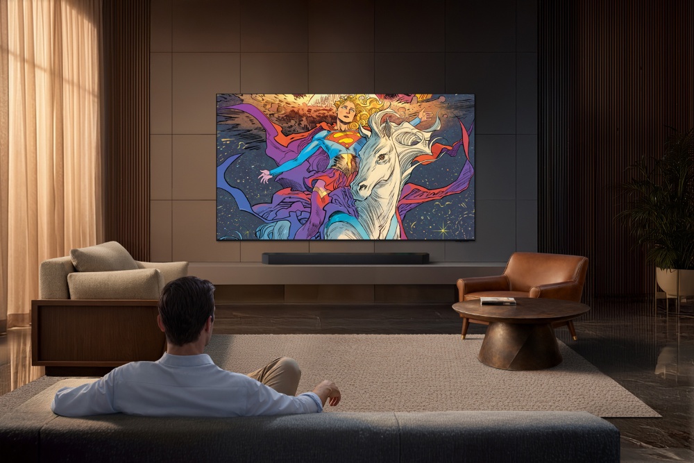 Supergirl collection displayed on Samsung Micro RGB TV